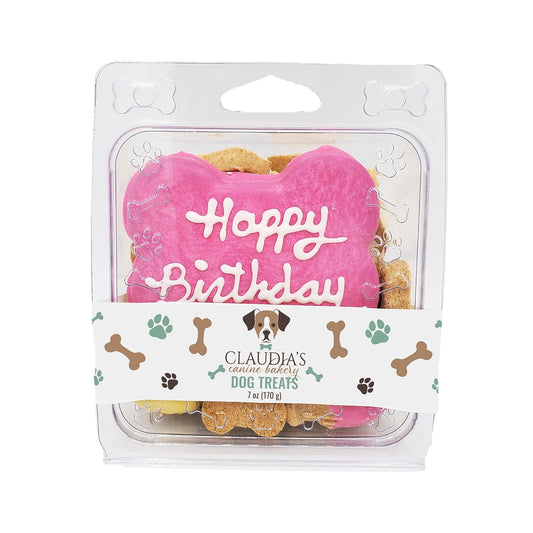Claudia's-Canine-Bakery-Pink-Happy-Birthday-Dog-Cookie-Clamshell,-7-Ounces,-in-586