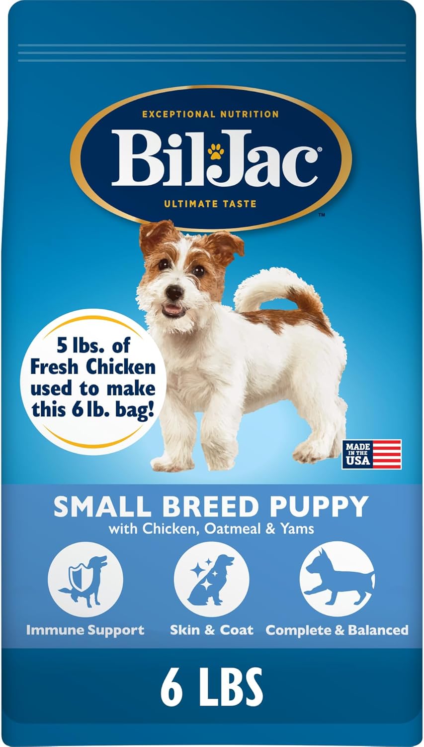 Bil-Jac-Small-Breed-Puppy-Food,-Chicken,-Oatmeal-&-Yam-Recipe,-6-lb---1452