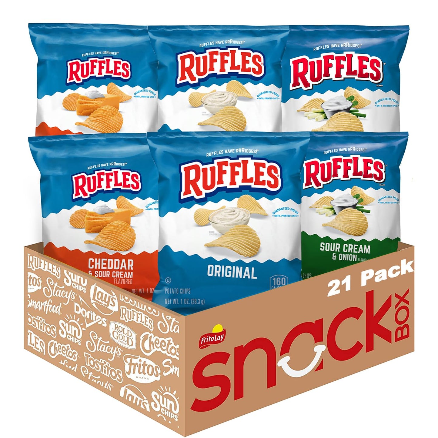 Ruffles-Potato-Chips,-3-Flavor-Variety-Pack,-1-oz-Bags-(Pack--of-21)---2086
