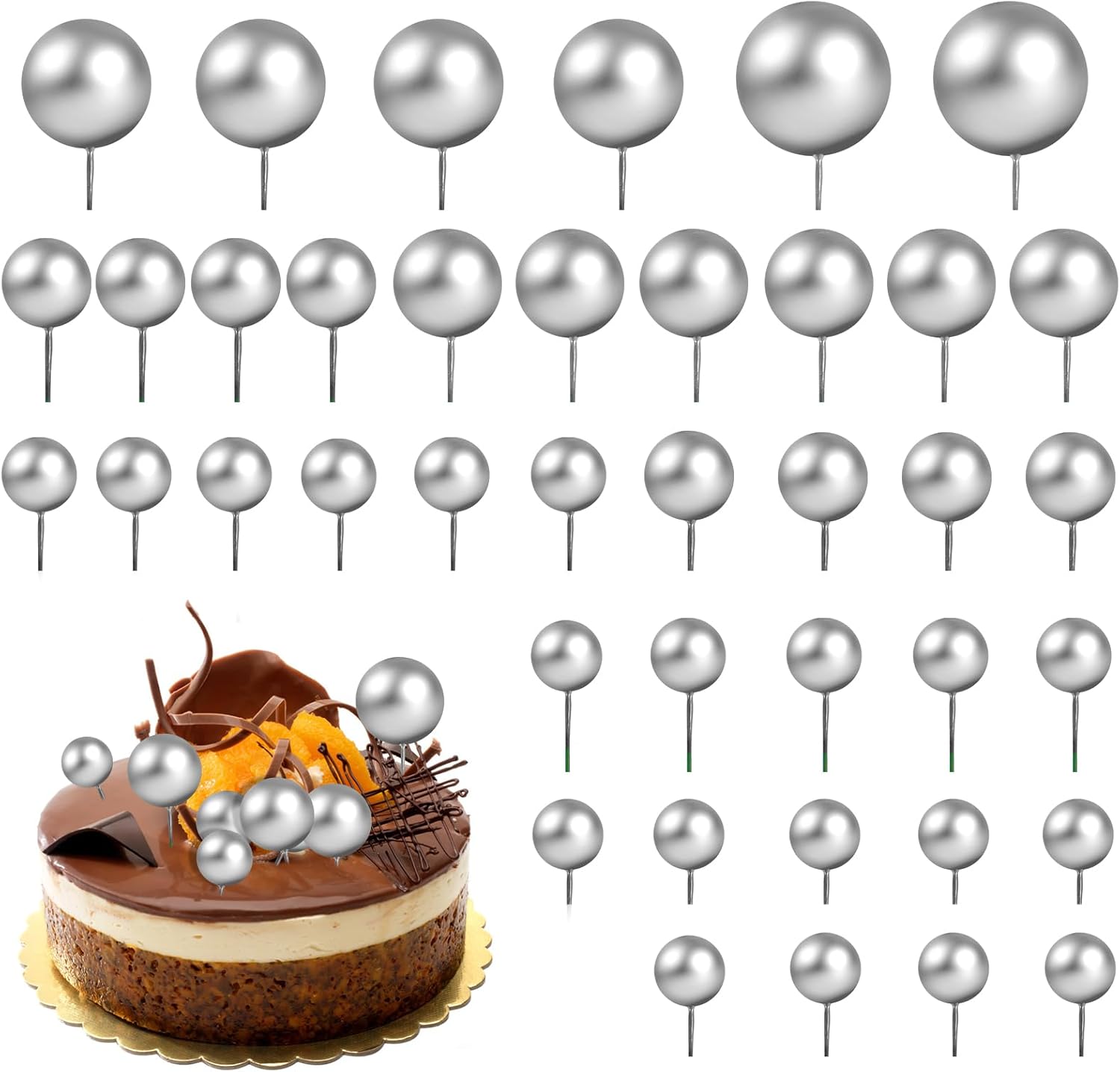 40-Pcs-Cake-Balls-Silver-Cake-Decorations-Foam-Ball-Balloon-Cake-Topper-for-Dinner-615