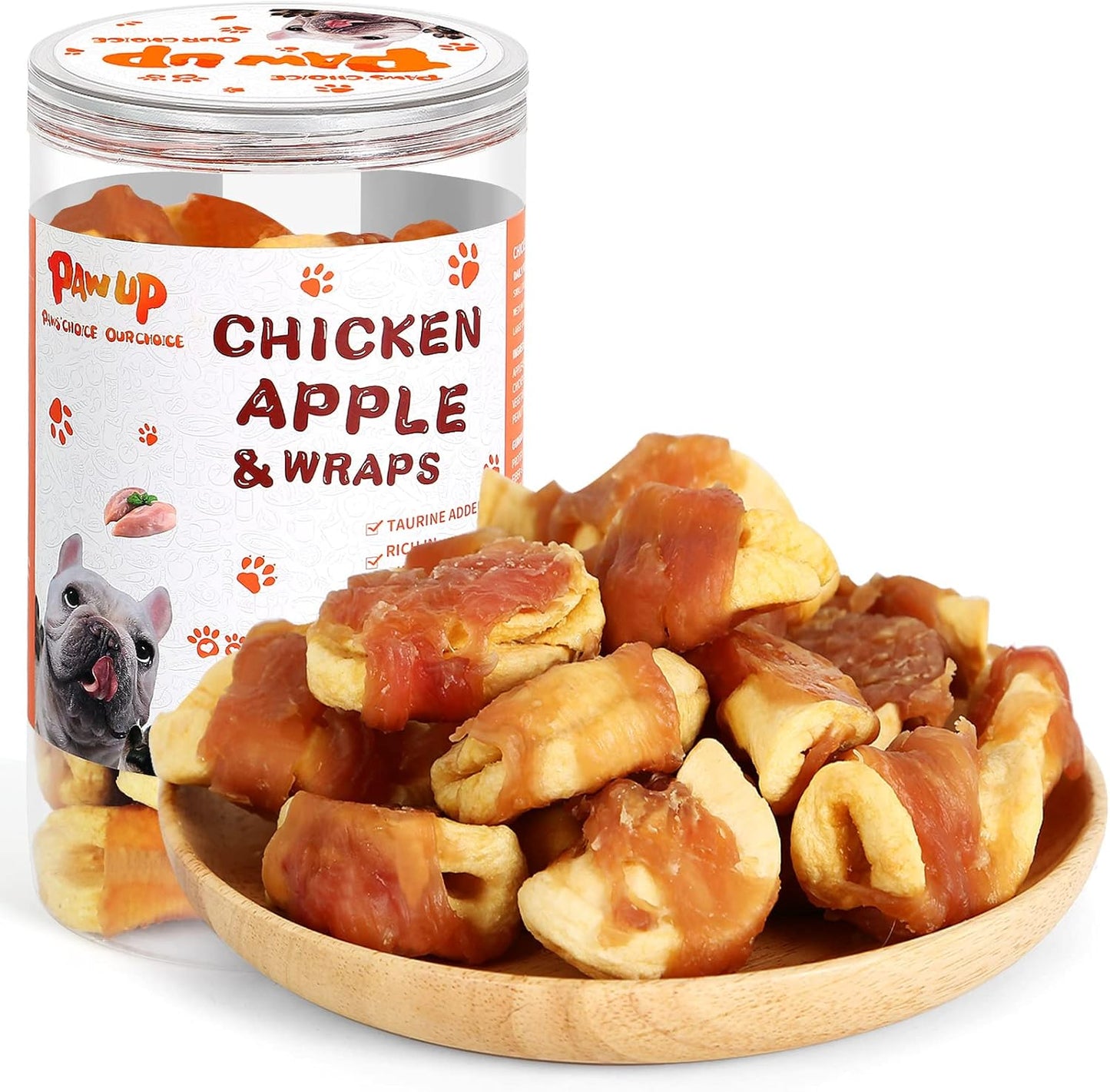 PAWUP-Dog-Treats-Apple-Slice-Chicken-Wrapped,-Training-Treats-w/Taurine-for-Medium-1039