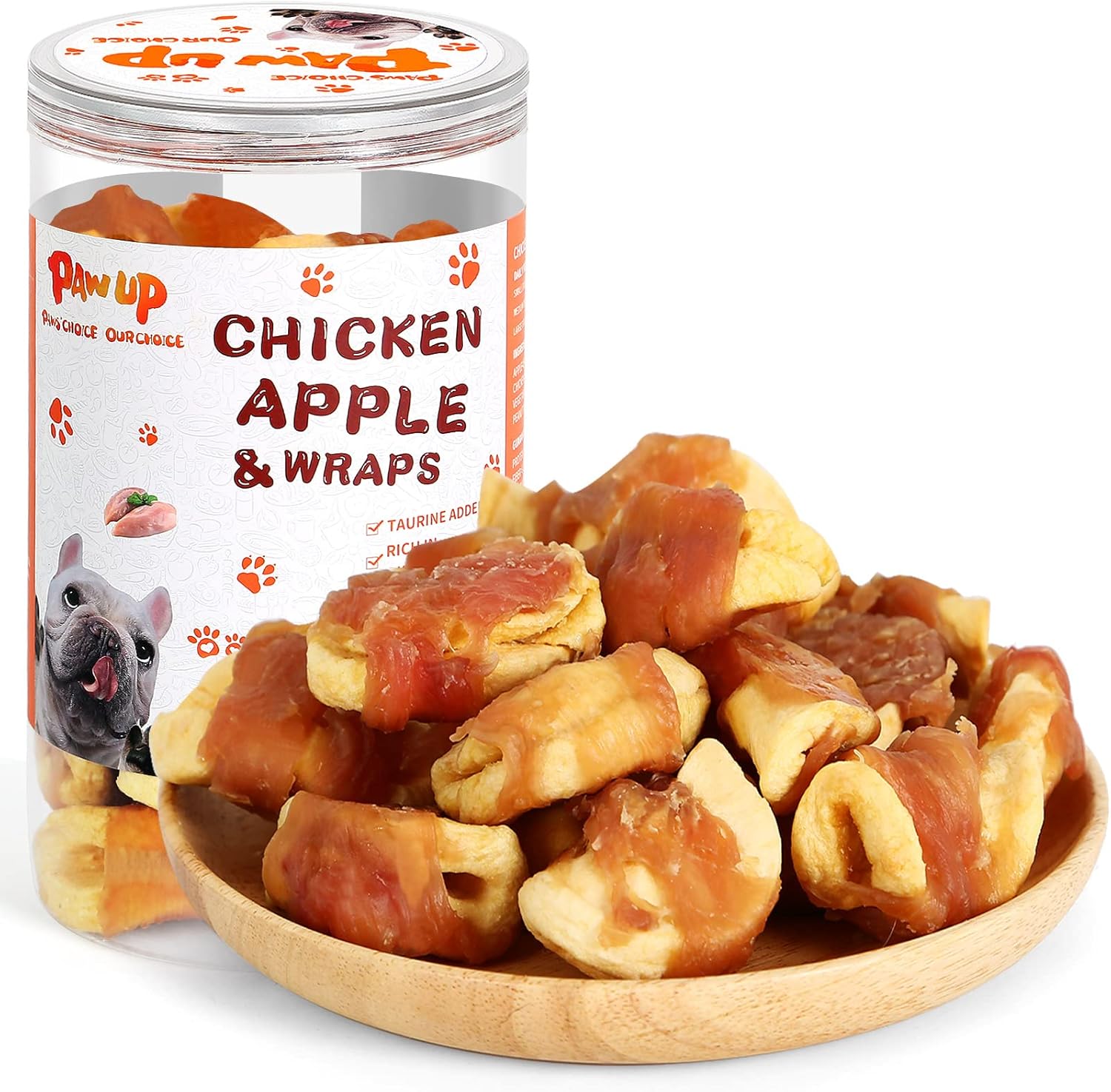 PAWUP-Dog-Treats-Apple-Slice-Chicken-Wrapped,-Training-Treats-w/Taurine-for-Medium-1039