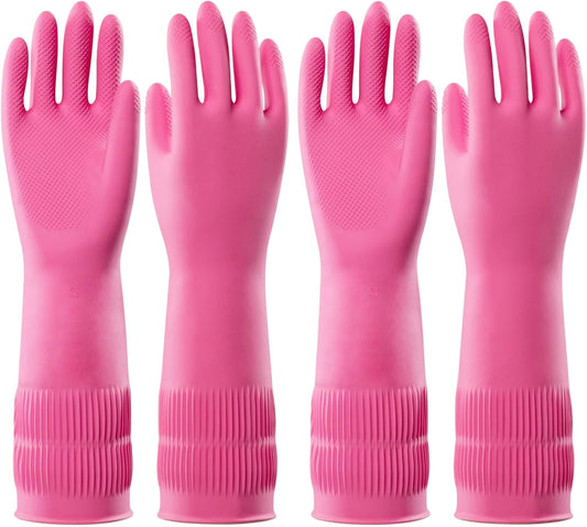 PACIFIC-2-Pairs-Reusable-Rubber-Gloves-for-Washing-Dishes-and-2011
