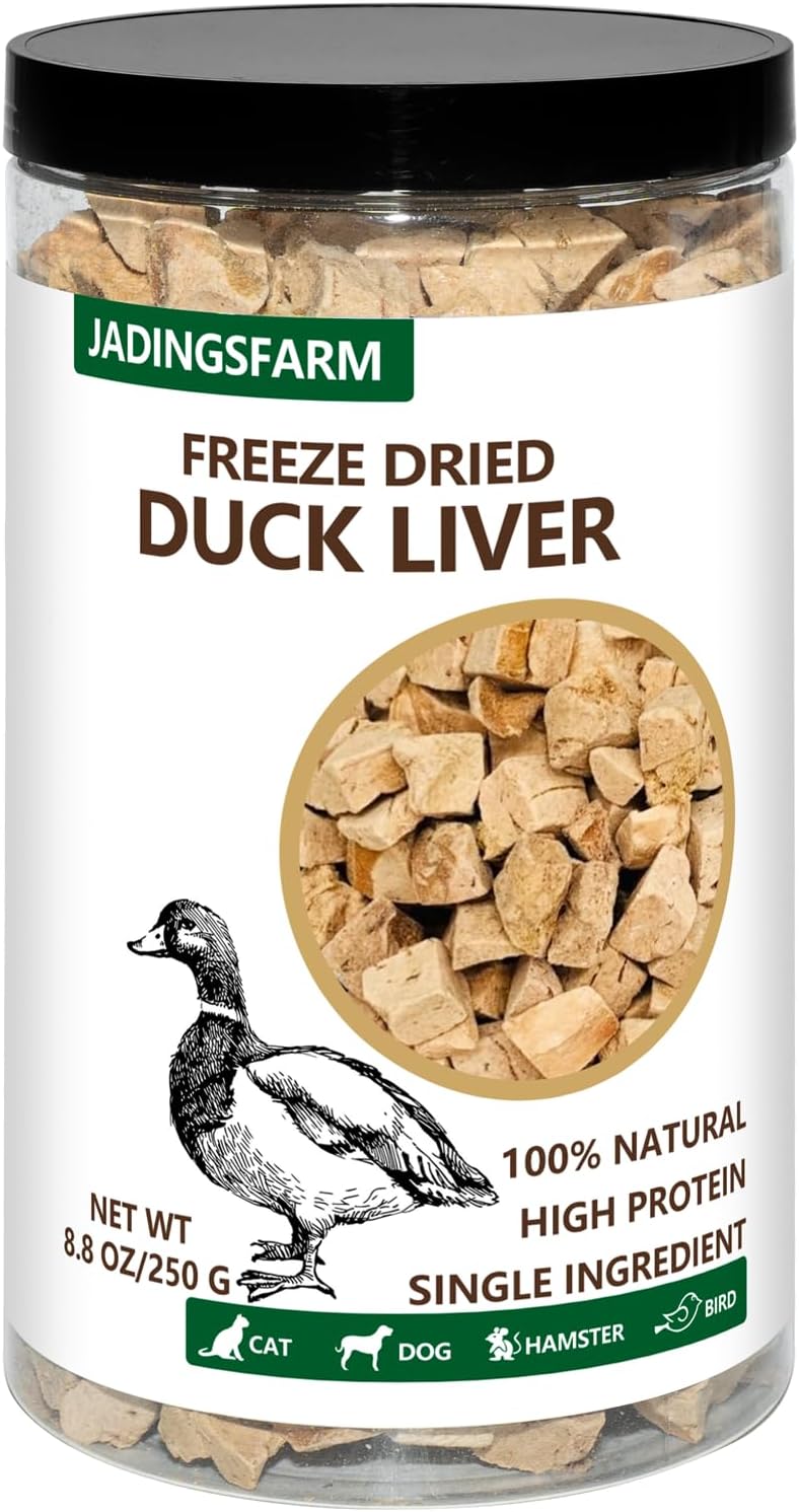 JADINGSFRM-Freeze-Dried-Duck-Liver-Dog-&-Cat-Treats,-High-Protein-Ingredient,-470