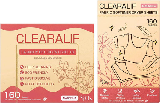 CLEARALIF-All-in-One-Laundry-Detergent-Sheets-Kit,-Magnolia-Scent,-1970