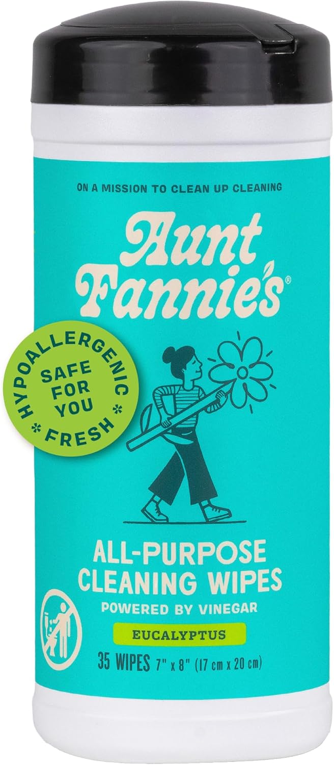 Aunt-Fannie's-Natural-Cleaning-Vinegar-Wipes,-Multipurpose-Surface-Cleaner,-Eucalyptus-Scent,-35-Count-(Pack-of-800