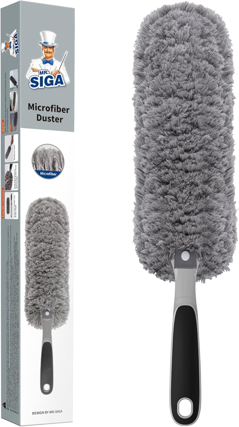 MR.SIGA-Lint-Free-Microfiber-Duster,-Washable-Duster-for-Household-Cleaning-Gray---------1923