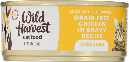 Wild-Harvest,-Shredded-Chicken-Gravy-Cat-Food,-5.5-Ounce----------111