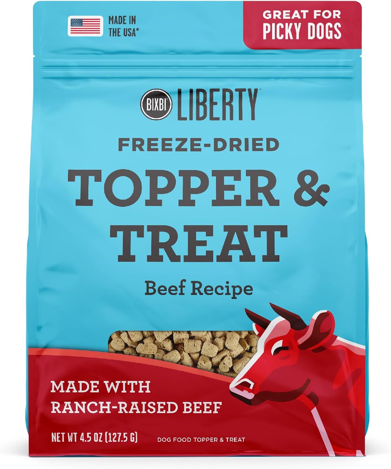 BIXBI-Liberty-Freeze-Dried-Dog-Food-Topper-+-Dog-Treat,-Beef-4.5-2206