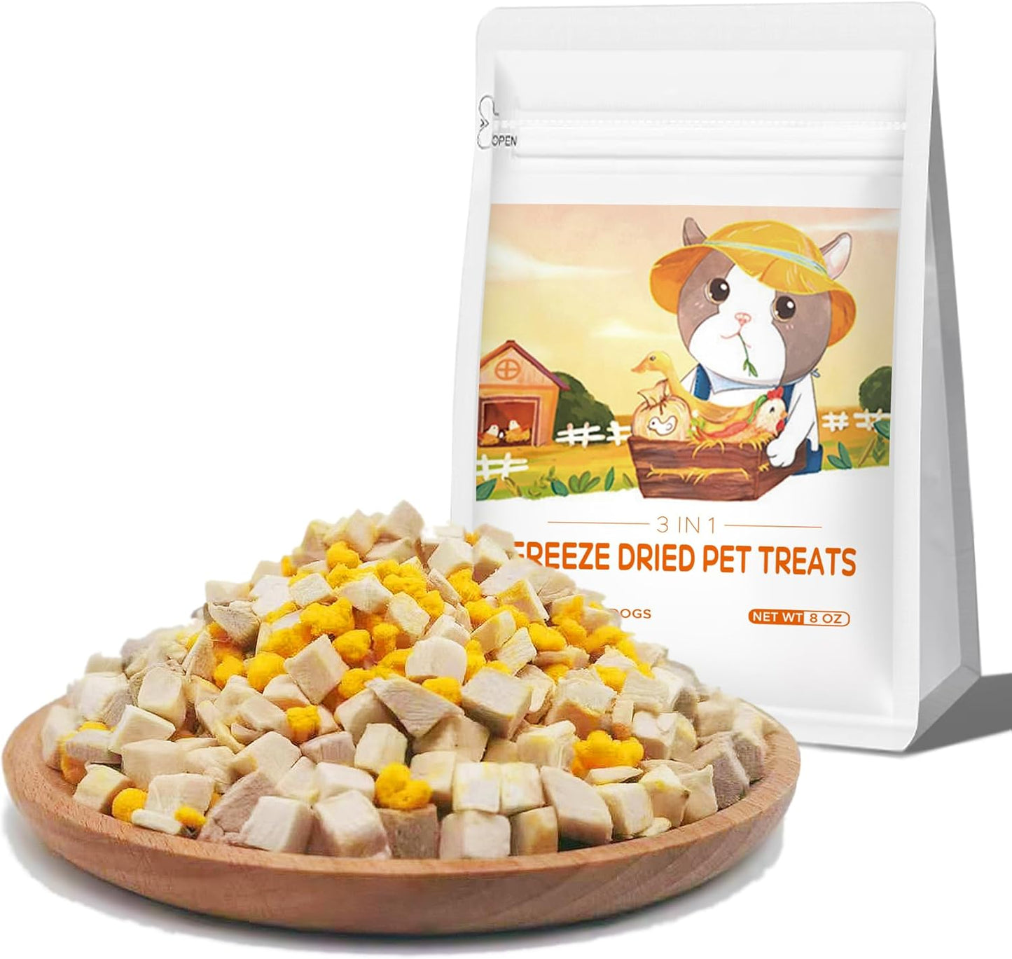 Freeze-Dried-Cat-&-Dog-Treats-–-8OZ-Freeze-Dried-Chicken+Duck+Egg-3-1238