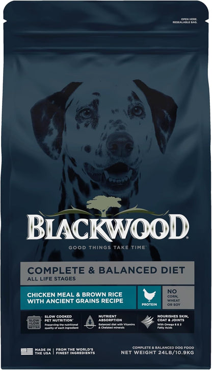 Blackwood Complete & Balanced Diet Dry Dog Food, Chicken Meal & Brown