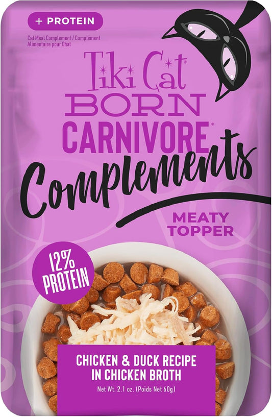 Tiki-Cat-Born-Carnivore-Complements-Wet-Cat-Food-Topper,-Chicken-&-2.1-Pouch-Count)501