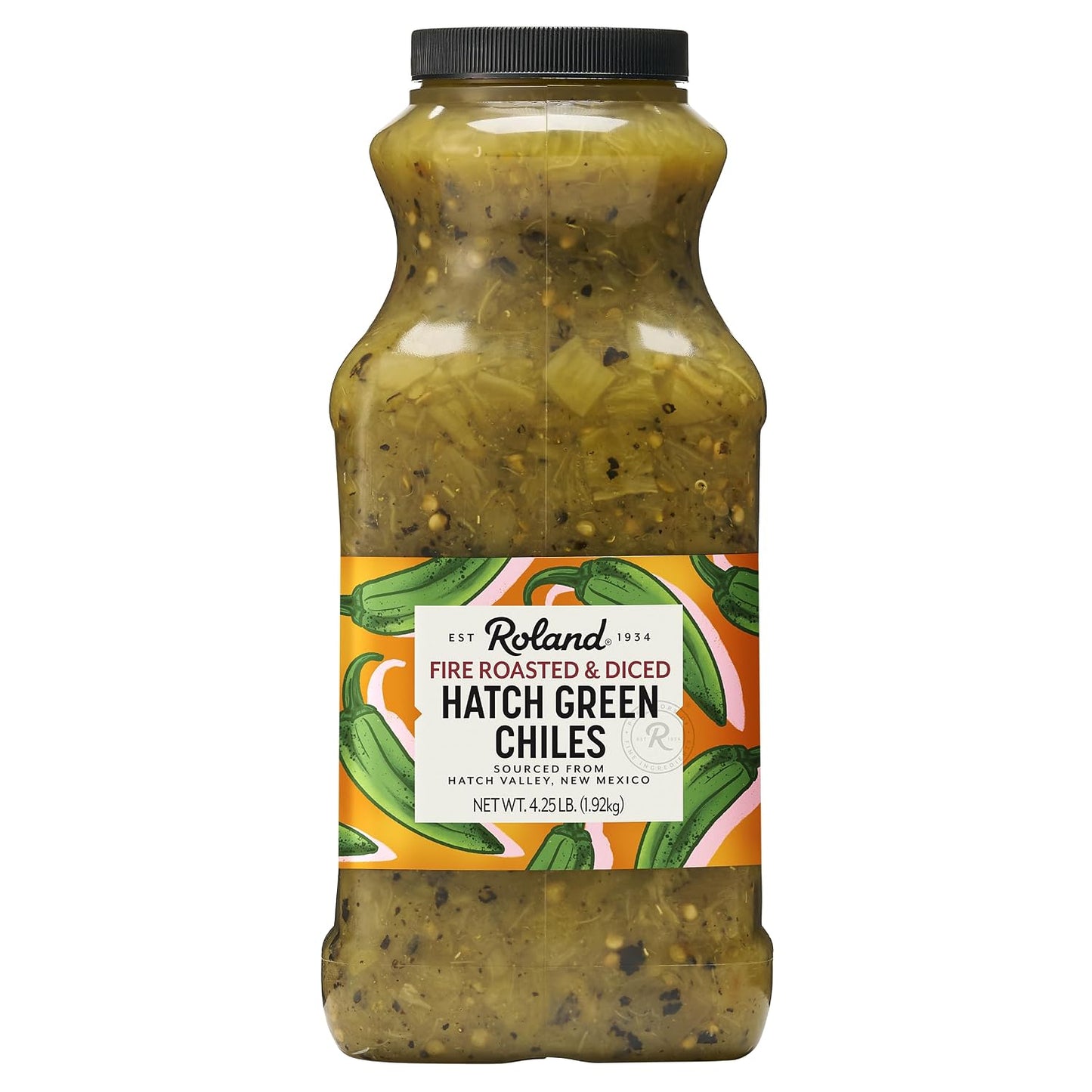 Roland-Foods-Fire-Roasted-Diced-Hatch-Chile,-Specialty-Imported-Food,-4.25-Pound,-Pack-96