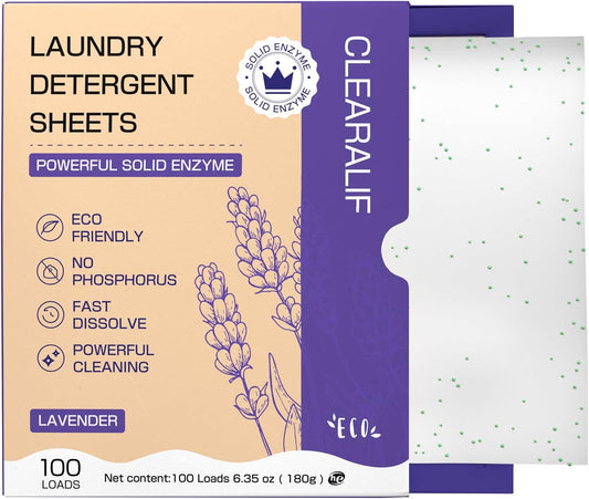CLEARALIF-Platinum-Laundry-Detergent-Sheets,-Lavender,Deep-Cleansing,-Great-For-Travel,-575