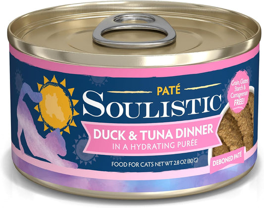 Soulistic-Paté-Wet-Cat-Food,-Duck-and-Tuna-Dinner-in-a-Hydrating-Purée,-2.8oz-260