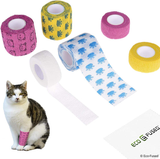 Eco-Fused-Self-Adhering-Bandage---Injury-Wrap-Tape-for-Cats---Pack-of-1117