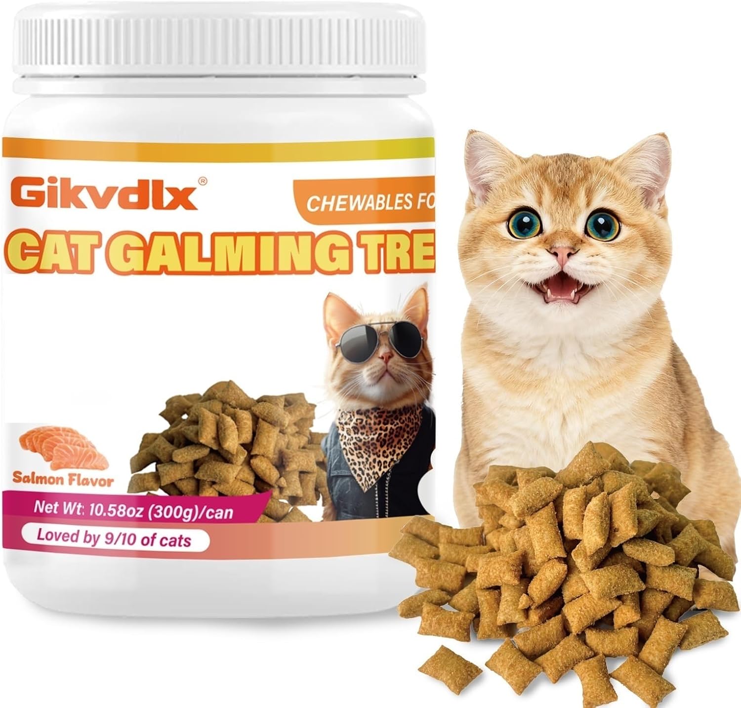 Salmon-Flavor-Cat-Treats-with-Melatonin-&-Tryptophan-300g-----389