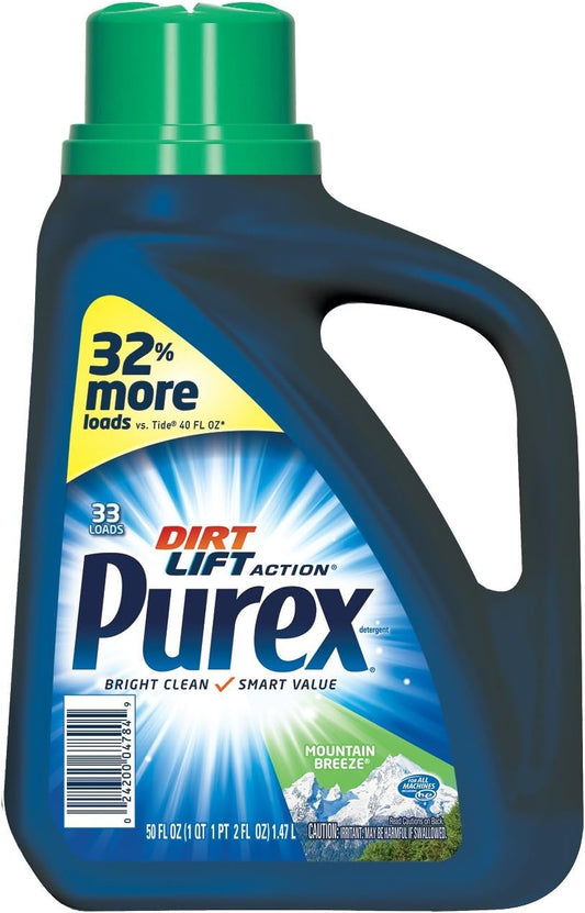 Purex-Liquid-Laundry-Detergent,-Mountain-Breeze,-50-oz-(33-loads)-736