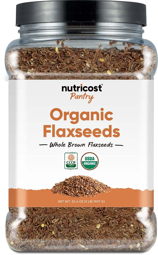 Nutricost-Pantry-Organic-Flaxseeds-(2-Pounds)---Whole-Brown-Flaxseeds,-Vegan,-GMO-Free,-----2023