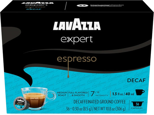 Lavazza-Expert-Espresso---Cápsulas-descafeinadas,-tostado-medio,-mezcla-de-arábica-Robusta,2781