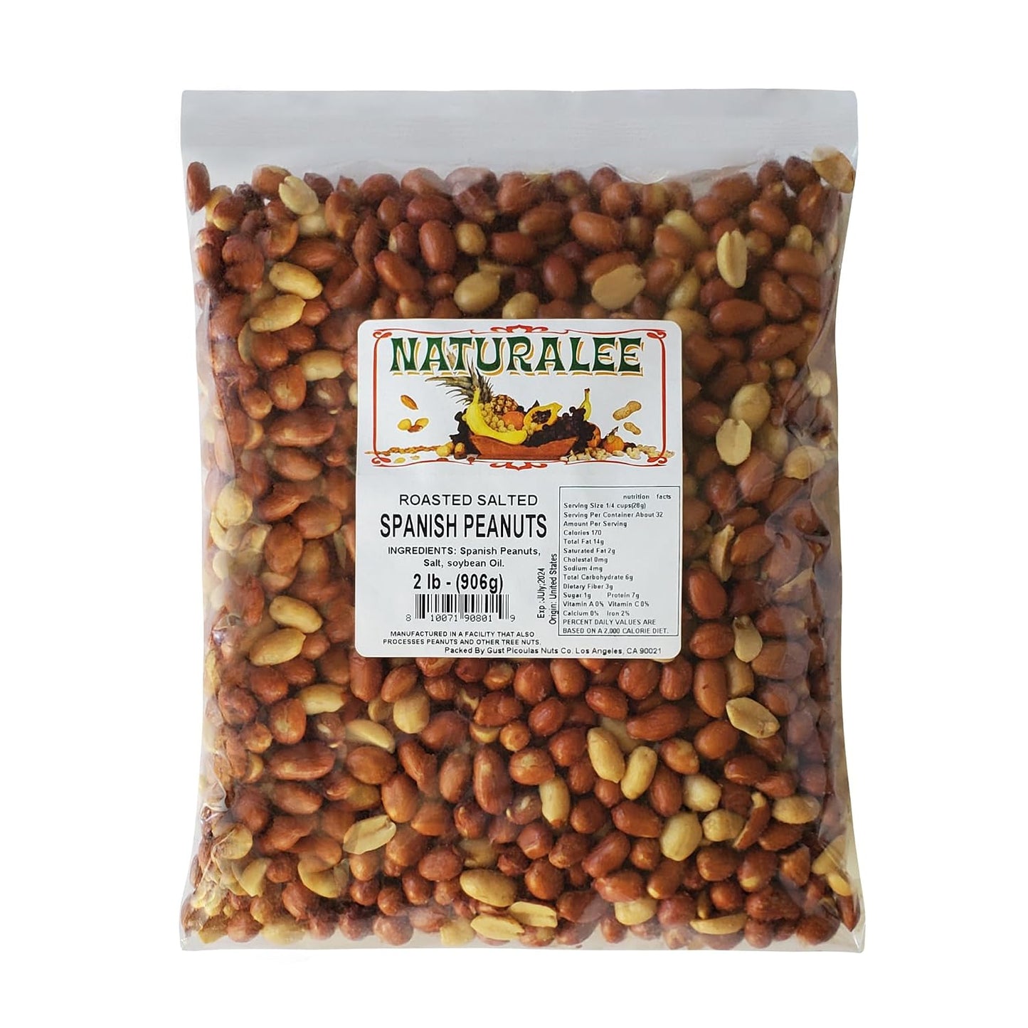 Naturalee-Peanuts,-With-Skin-Spanish-Peanuts-2-lbs---Roasted-&--Salted-|-Heart-Snack,-986