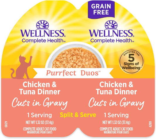 Wellness-Complete-Health-Purrfect-Duos,-Cuts-in-Gravy,-Adult-Wet-Cat-Natural,-Grain-Free,-Ounce286