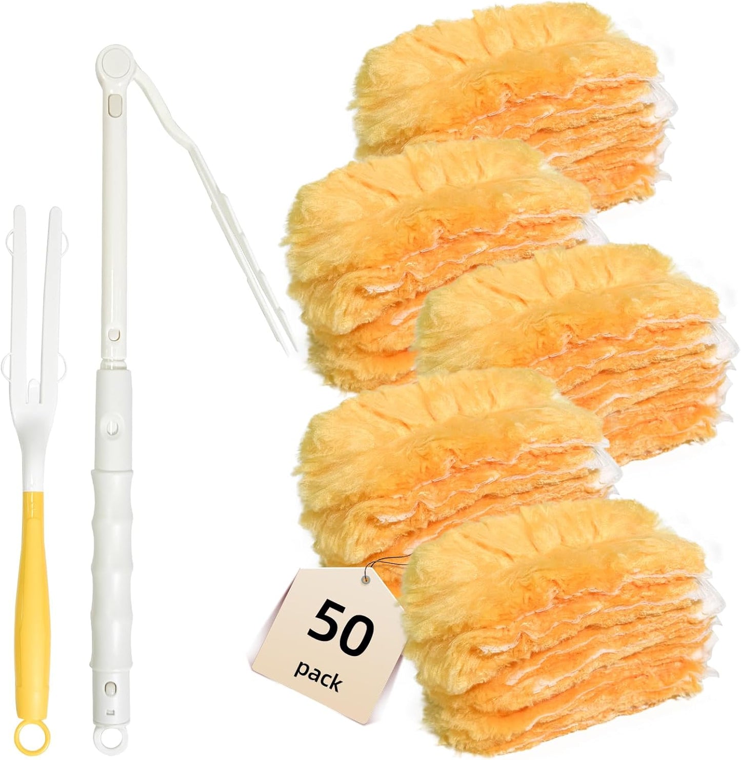 50-Duster-Refills-with-2-Replacement-Handle-Compatible-with-Swiffer,Heavy-1400