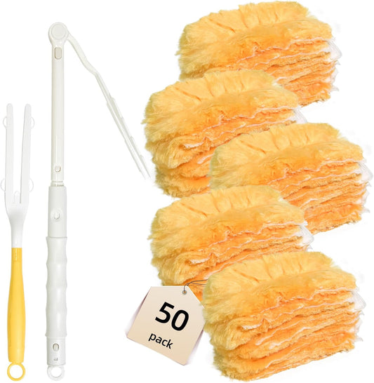 50-Duster-Refills-with-2-Replacement-Handle-Compatible-with-Swiffer,Heavy-1400