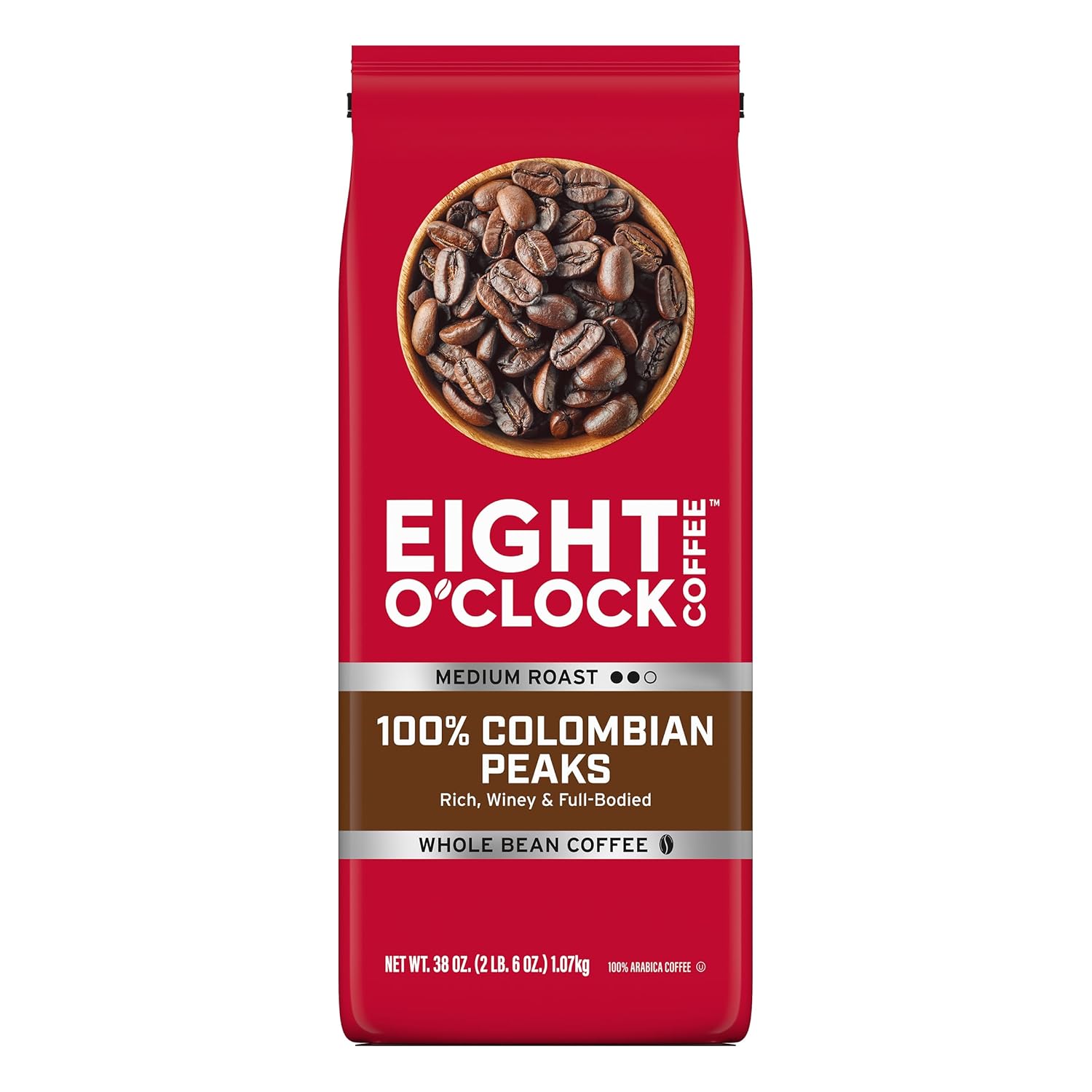 Eight-O'Clock-Coffee-1-Colombian-Peaks---Café-en-grano-entero,-medio,332
