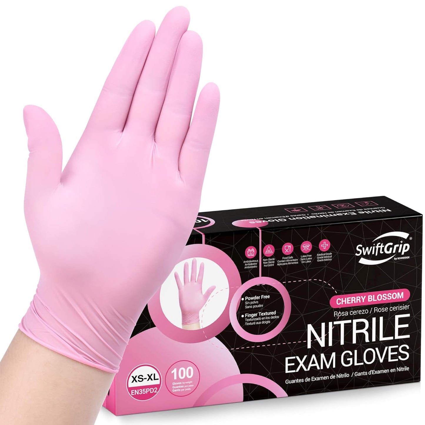 SwiftGrip-Pink-Nitrile-Gloves,-3-mil,-Industrial-Gloves-Disposable-Latex-Free,-for-Cleaning-&-Esthetician,-Rubber-1944