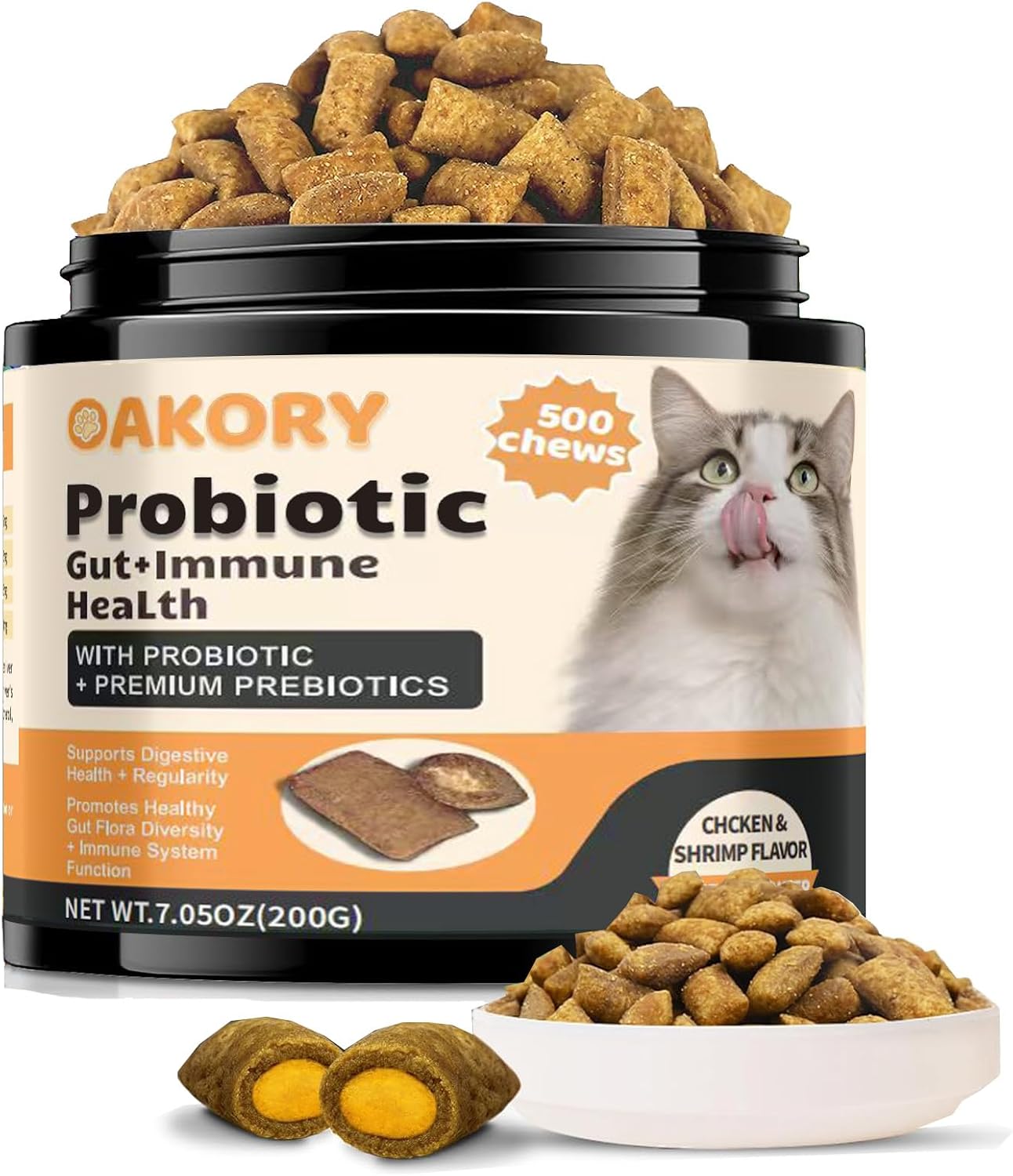 Cat-Probiotics-Tasty-Chews-–500-Chews-Crunchy-&-Creamy-Texture,-with-Fish-Oil-339