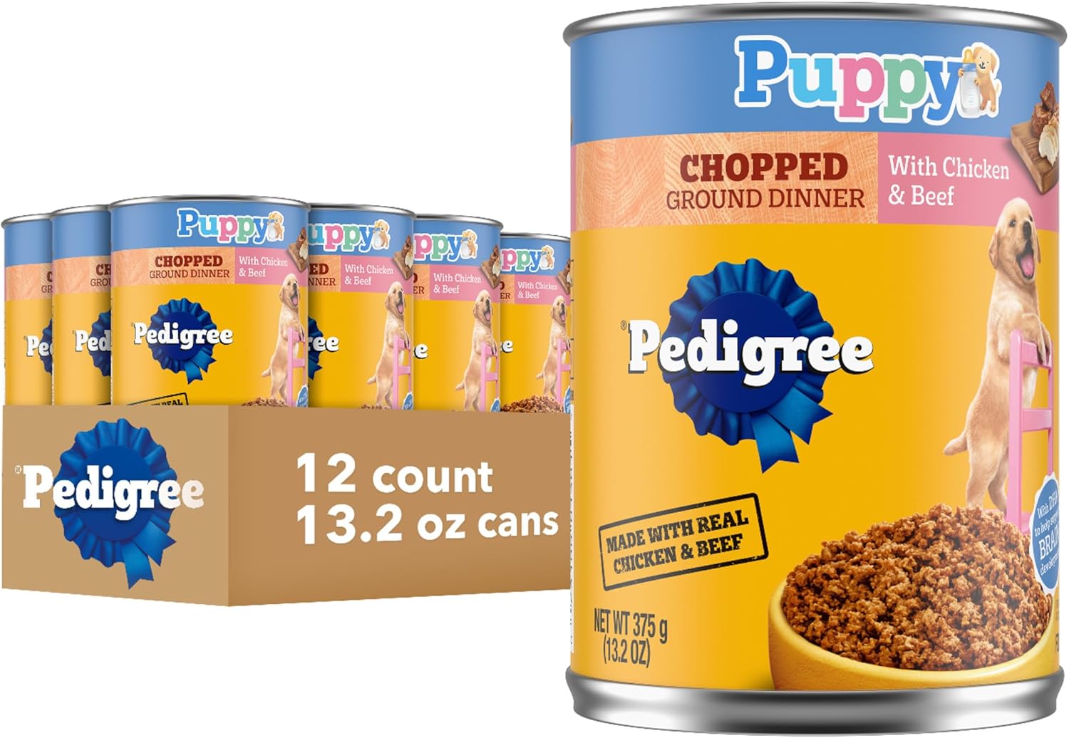 Pedigree-Puppy-Chopped-Ground-Dinner-Wet-Puppy-Food-with-Chicken-&-Beef,-Canned-2418
