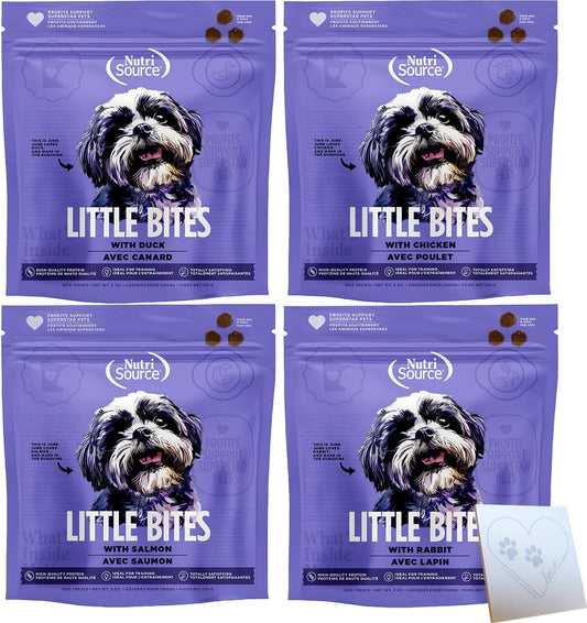 Variety-Pack-for-Nutrisource-Little-Bites---4-Delicious-Flavors:-Chicken,-Duck,-Salmon-Rabbit-456