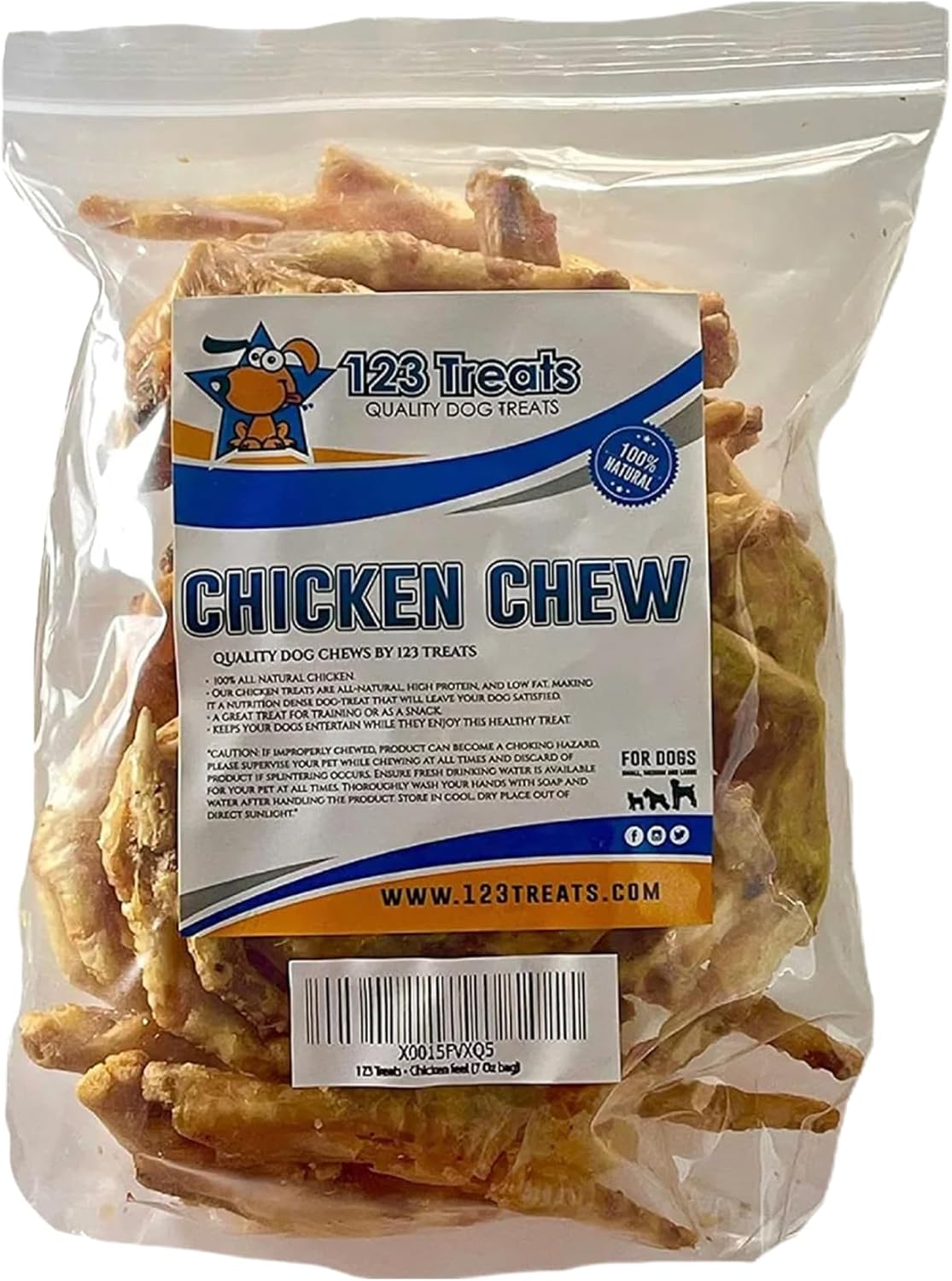 123-Treats-Chicken-Feet-Chews-for-Dogs-(7oz-(Pack-of-1))---128