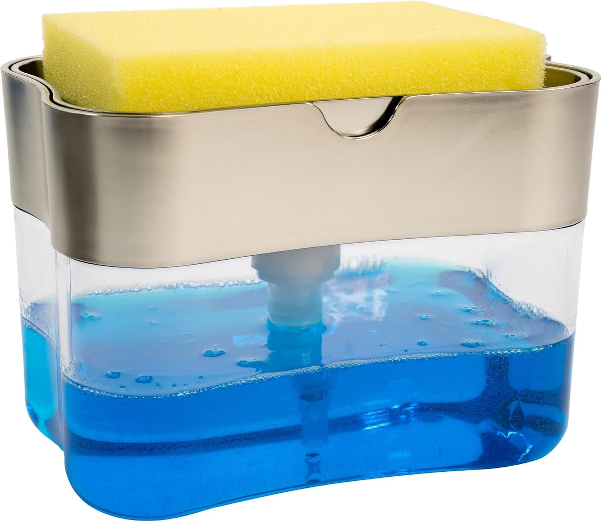 S&T-INC.-Dish-Soap-Dispenser-and-Sponge-Holder,-Metallic-Silver-----234