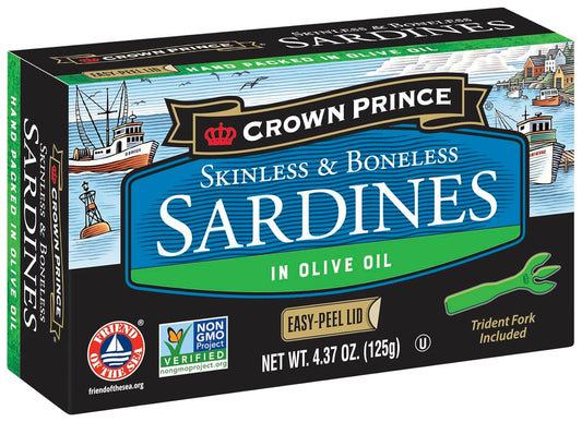 Crown-Prince-Sardinas-sin-piel-y-sin-hueso-en-aceite-de-oliva,-EZ-1117