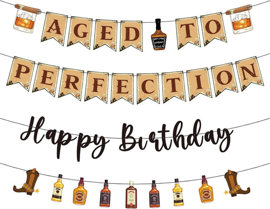 Refavor-Aged-to-Perfection-Birthday-Decorations---Birthday-Decorations-for-Men-Whiskey-Beer-Supplies-456