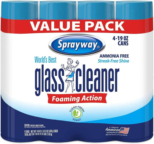 Sprayway-443331-Ammonia-Free-Glass-Cleaner,-19-Oz.-(4-Pack)-(Packaging-May-Vary)-(4-Case)---1406