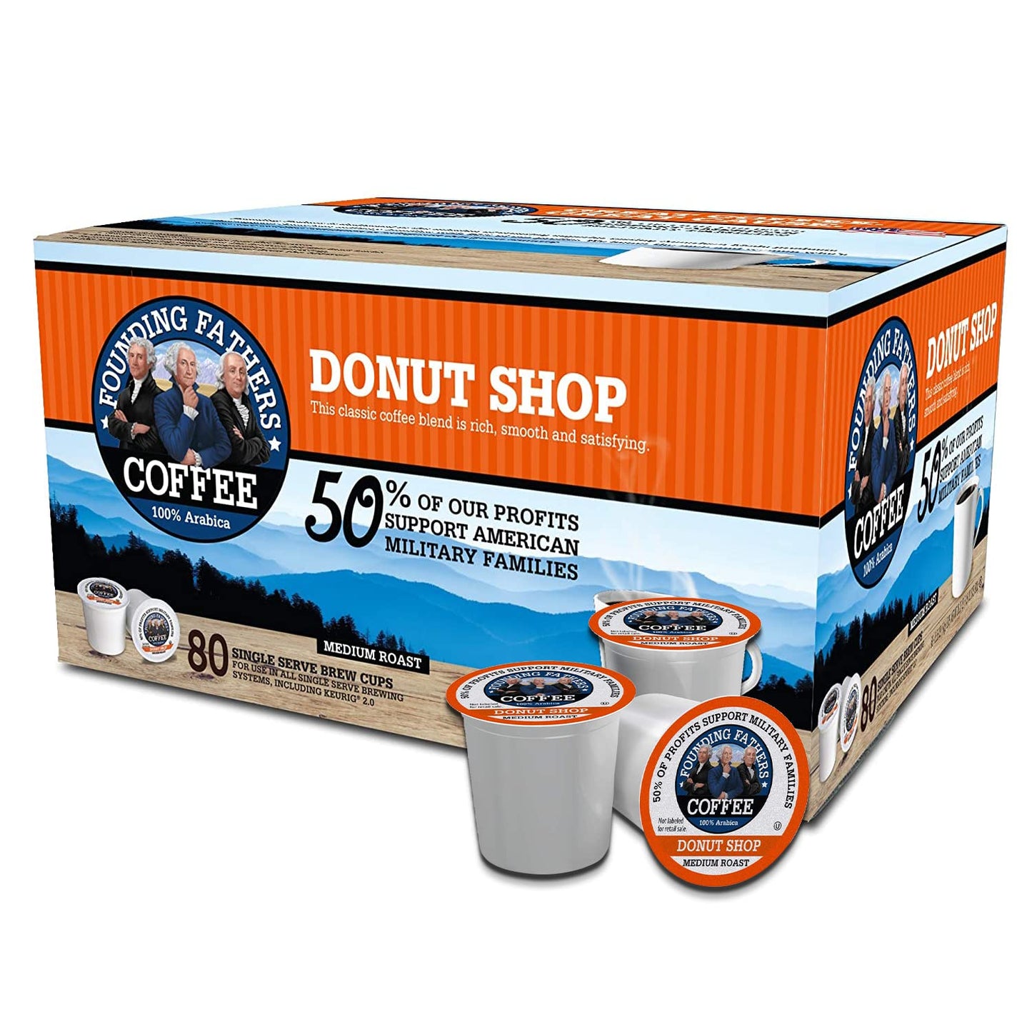Founding-Fathers-Coffee-Single-Serve-Pods-for-Keurig-2-K-Cup-Brewers,-Donut-Shop,-1071