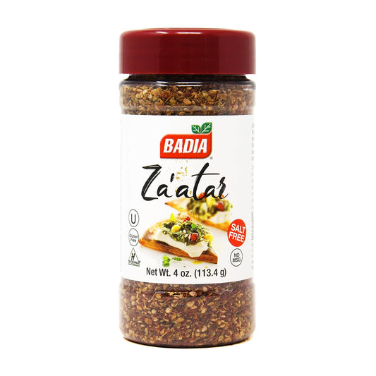 Badia-Za'atar-Mediterranean-Seasoning-Zaatar-Blend,-4-oz---Sesame-Seeds,-Sumac,-2039