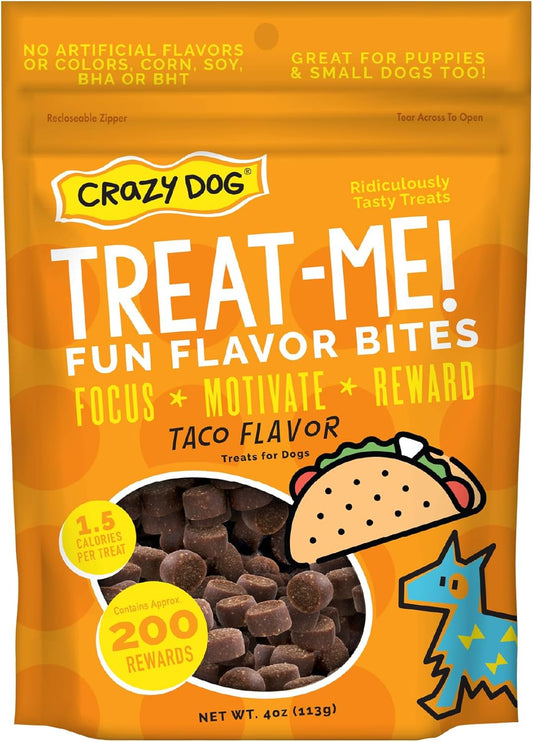 Crazy-Dog-Treat-Me!-Mini-Treats:-Taco,-4-oz.-Bag-------430