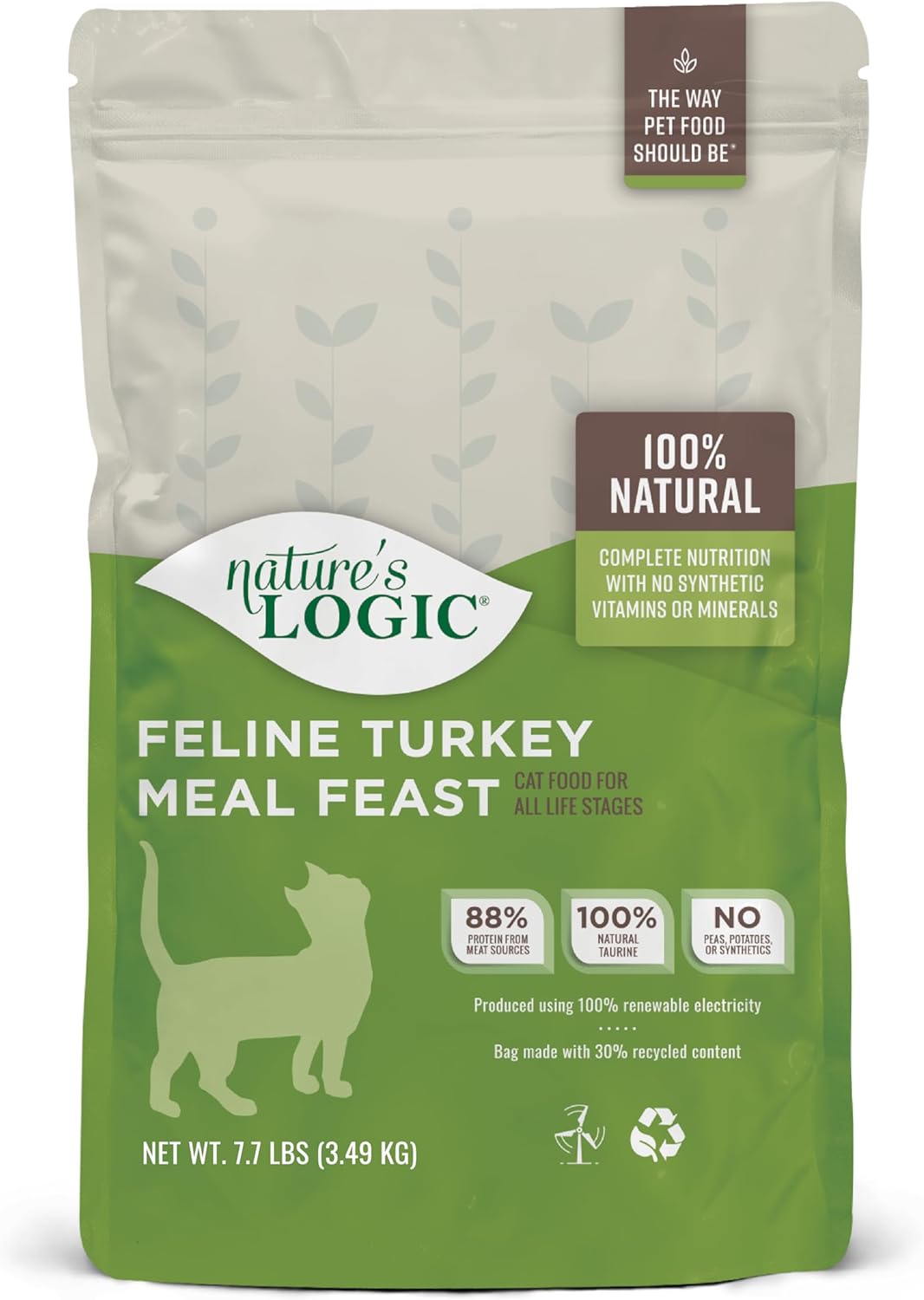 Nature's-Logic-Feline-Turkey-Meal-Feast,-7.7lbs---556