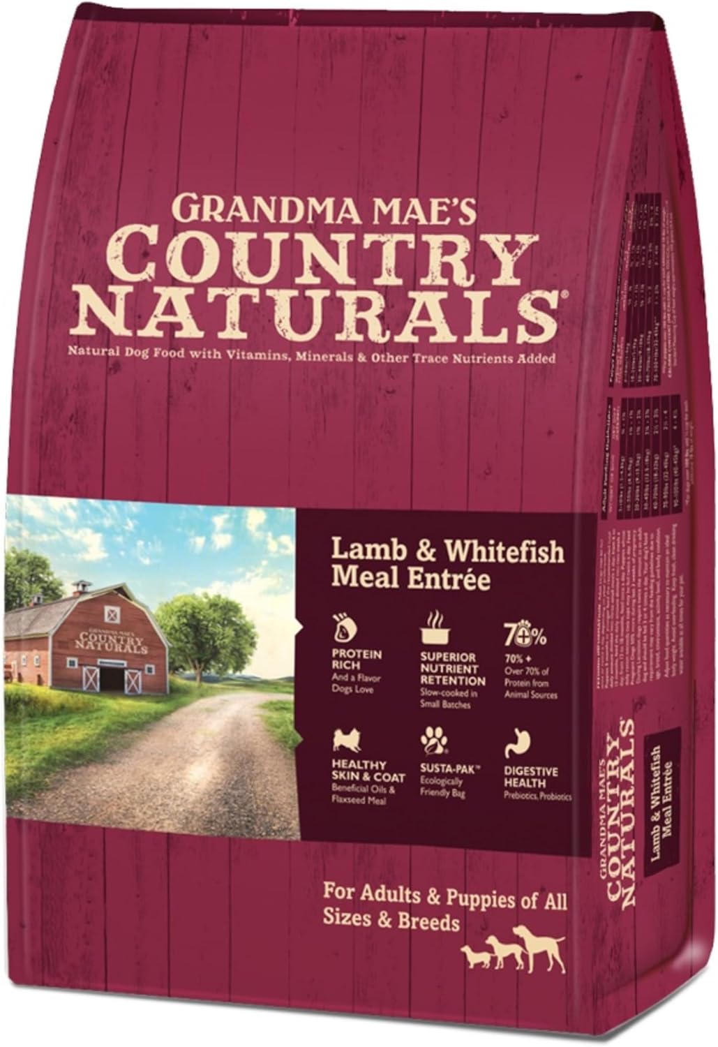Grandma-Mae's-Country-Naturals-Alimento-seco-para-perros,-cordero,-795