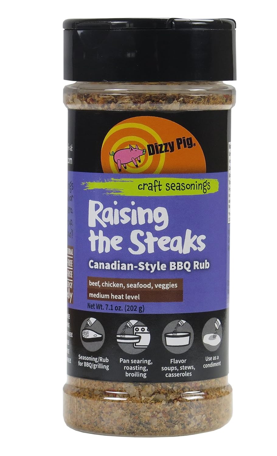 Dizzy-Pig-Raising-the-Steaks-Montreal-Style-Barbecue-Seasoning-Rub-(8oz-Shaker)---343