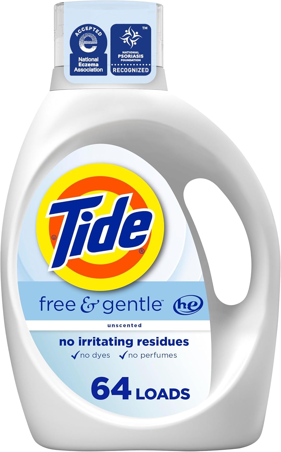 Tide-Free-&-Gentle-Liquid-Laundry-Detergent,-64-Loads,-84-fl-oz,-1787