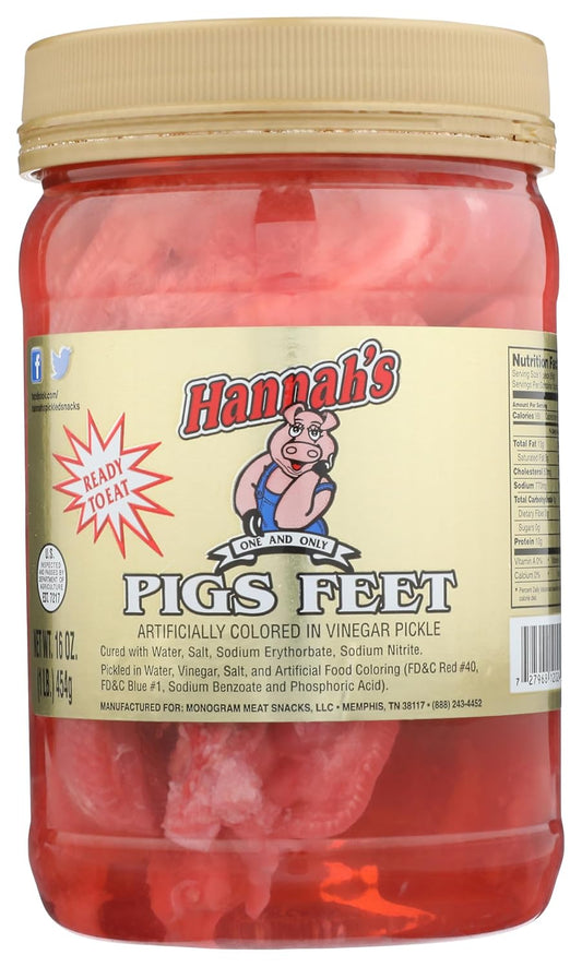 Hannah's-Ready-To-Eat-Pickled-Pigs-Feet-16-oz.-Jar-------613