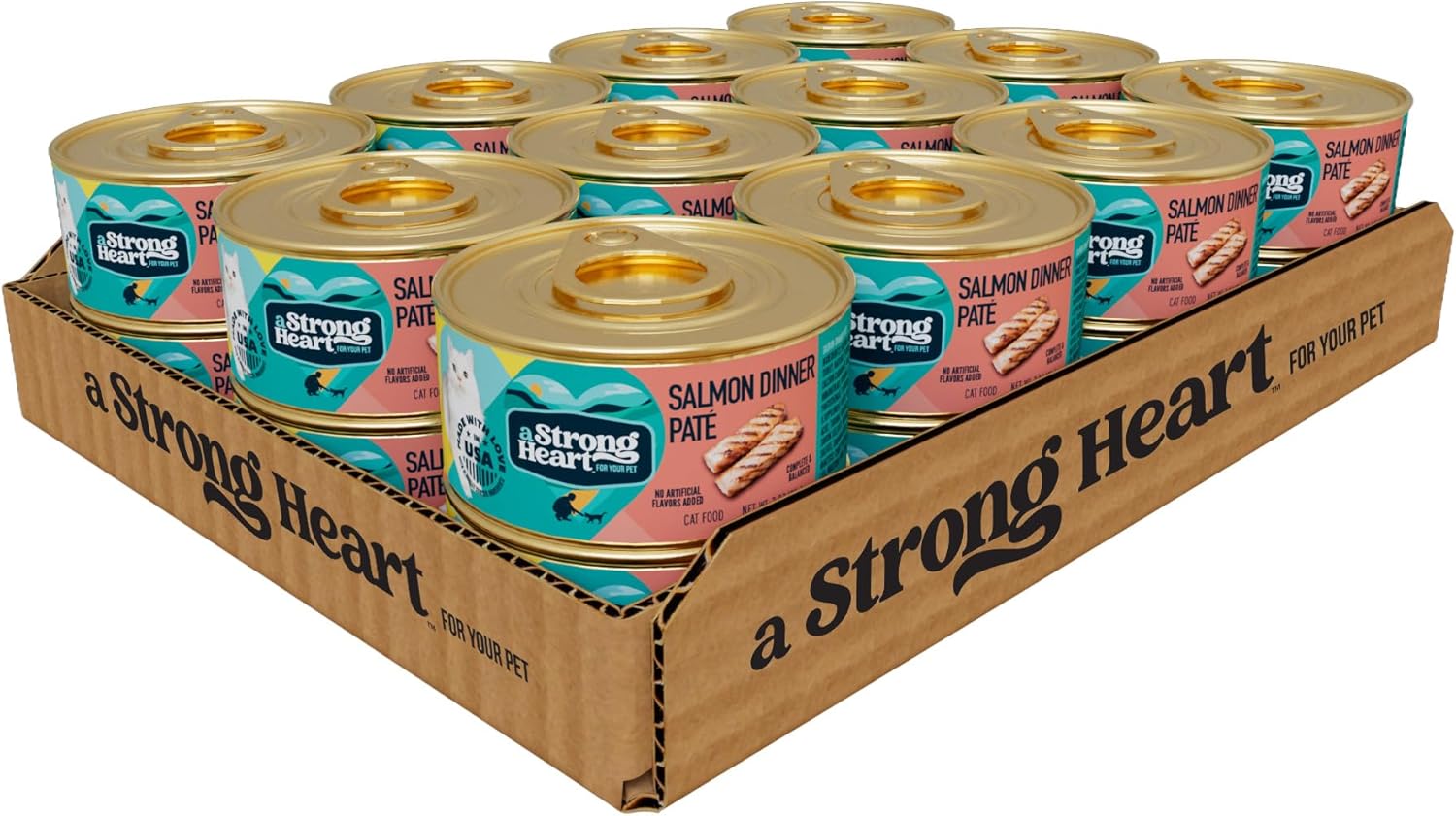 A-Strong-Heart-Canned-Wet-Cat-Food,-Salmon-Dinner-Paté---oz-(Pack-24),1447