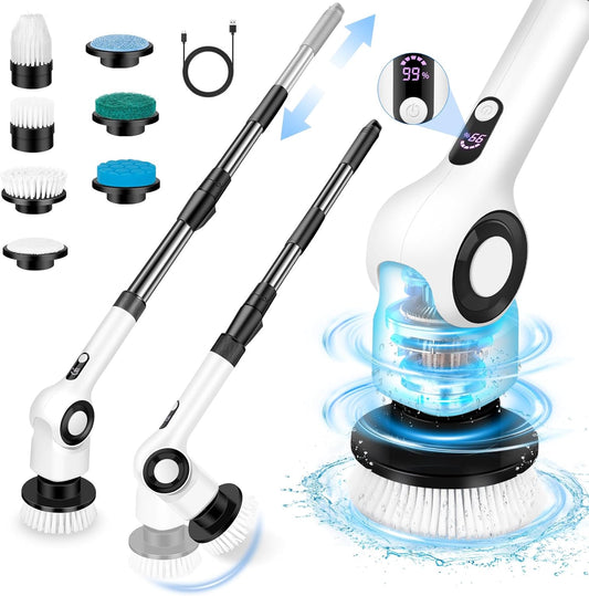 Electric-Spin-Scrubber,-Cordless-Shower-Scrubber-with-7-Scrub-Brushes,-2104
