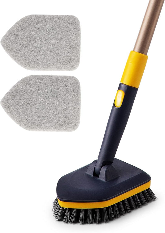 Yocada-Tub-Tile-Scrubber-Brush-2-in-1-Cleaning-Brush-58.2-Inch-Adjustable-Telescopic-Pole-1064