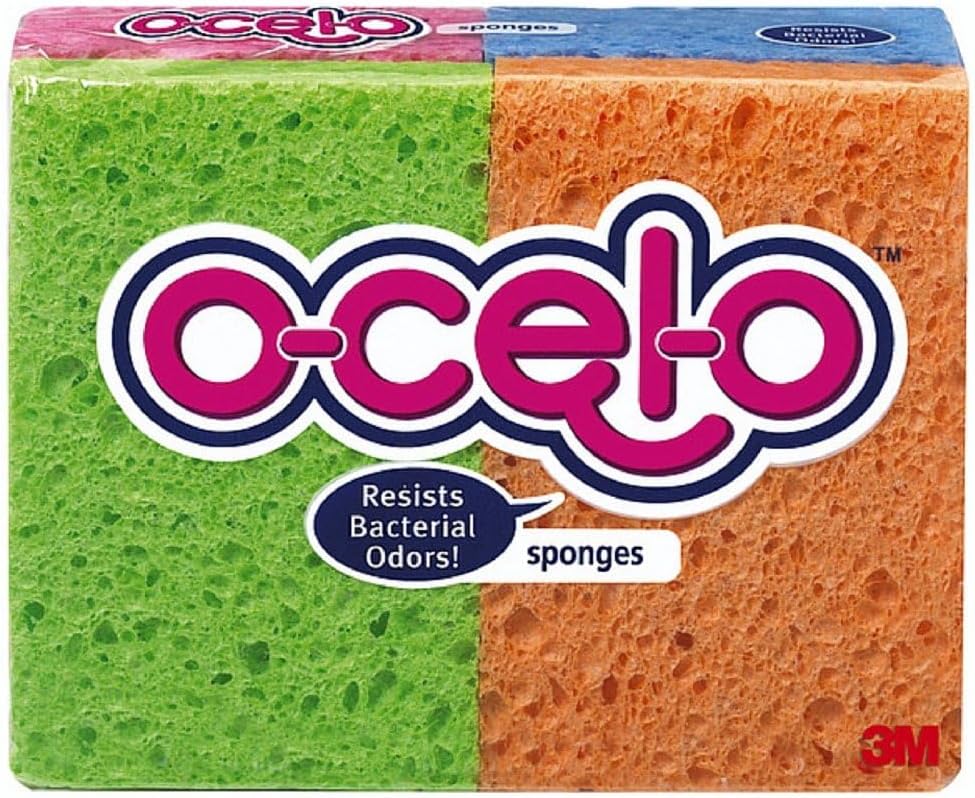 O-Cel-O-Cellulose-Sponges,-Assorted-Colors-4-ea-(Pack-of-6)-994